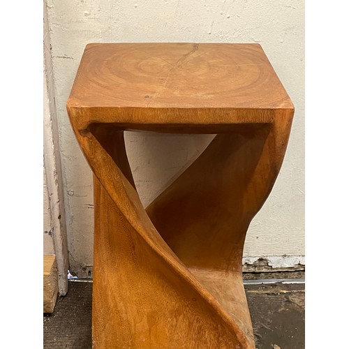 46 - Interesting Twist Wood Side Table.