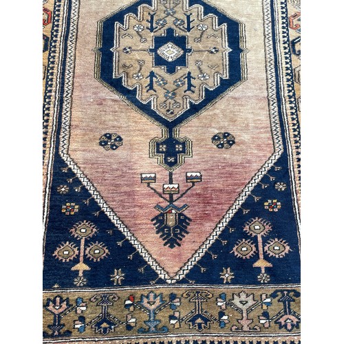 85 - Decorative Hand Tied Ground Rug. 215 x 113 cms