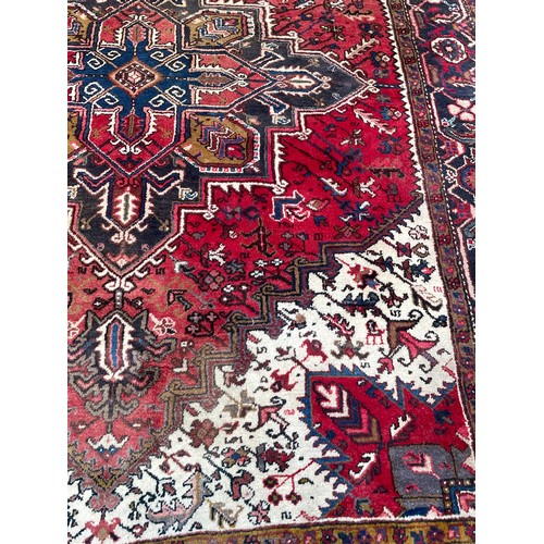 89 - Large Hand Made Persian Mehraban Rug. 295 x 225 cms