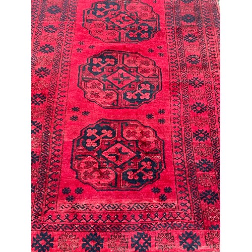 91 - Decorative Hand Tied Ground Rug 197 x 118 cms