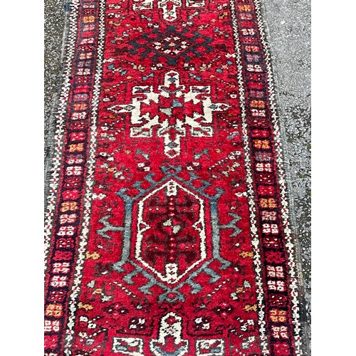 92 - Decorative Hand Made Runner. 258 x 66 cms