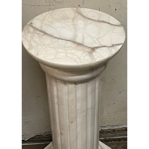 70 - Vintage Marble Pedastal / Column 32 x 32 x 66 cms