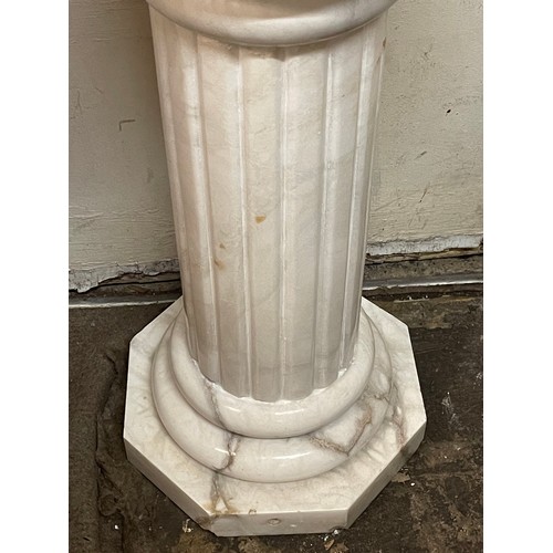 70 - Vintage Marble Pedastal / Column 32 x 32 x 66 cms