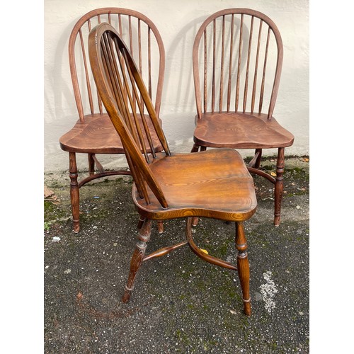 76 - Three Vintage Stick Back Chairs (3)