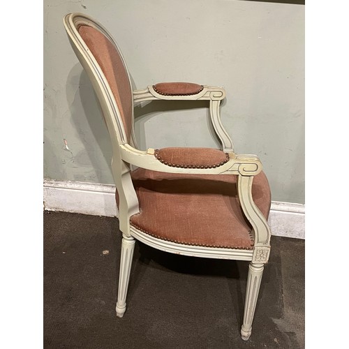 77 - Pair Of French Painted Louis Style Chairs. (2)