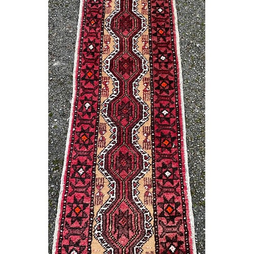 85A - Decorative Hand Tied Ground Runner. 196 x 41 cms