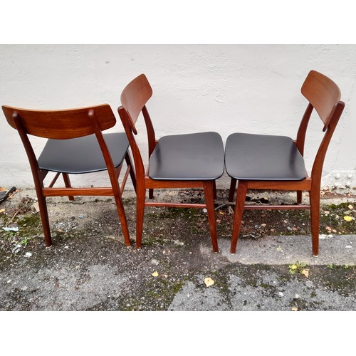 10A - 3 x Mid Century Danish Dinning chairs