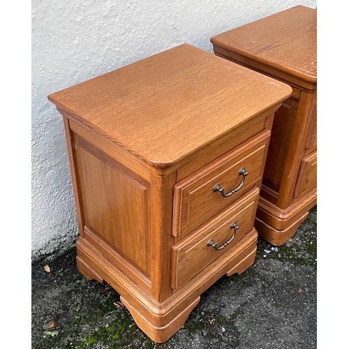 20A - Pair Of Continental Two Drawer Bedside Uniots.  47 x 38 x 63 cms (2)