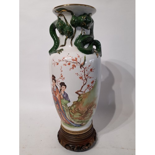 6 - Oriental Ceramic Vase  38cm high