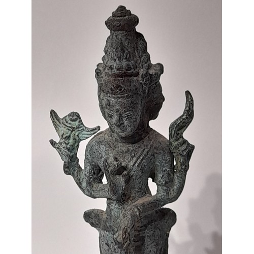 29 - Vintage bronze figure of shiva 24cm