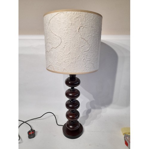 31 - Decorative metal table lamp with shade, 75cm high