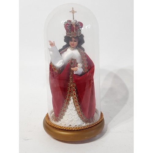 40 - Madonna in a glass dome, 30cm high