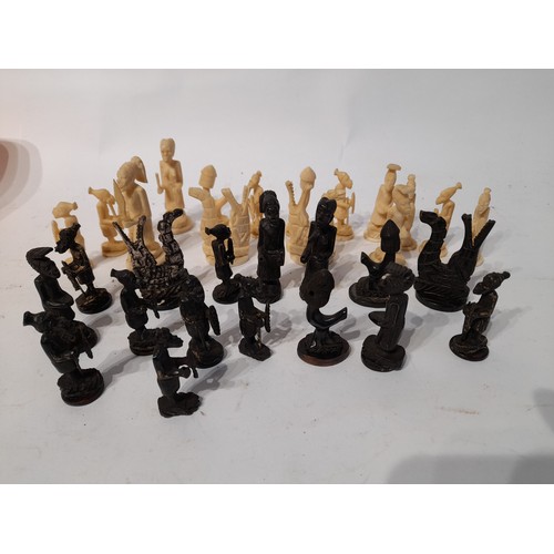 50 - Resin Tribal theme Chess pieces