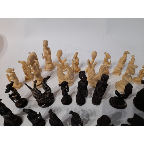 50 - Resin Tribal theme Chess pieces