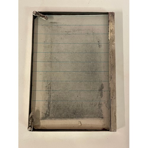 104 - Silver Hallmarked Note Pad. 10.5 x 7.5 cms