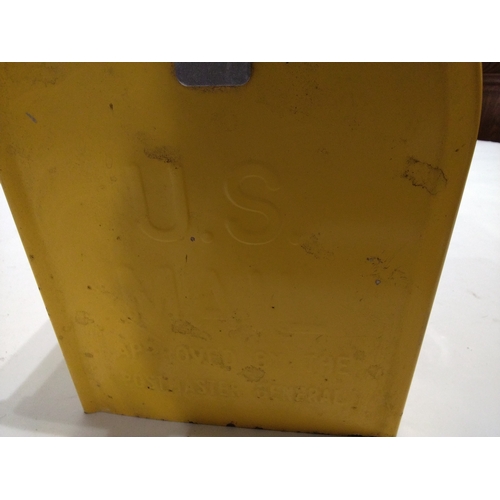 194 - Yellow American style post box, 49cm X 31cm