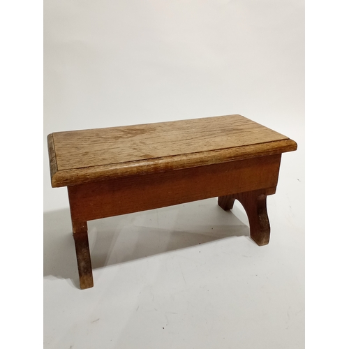 168 - Vintage oak workbox/stool 37cm x 20cm