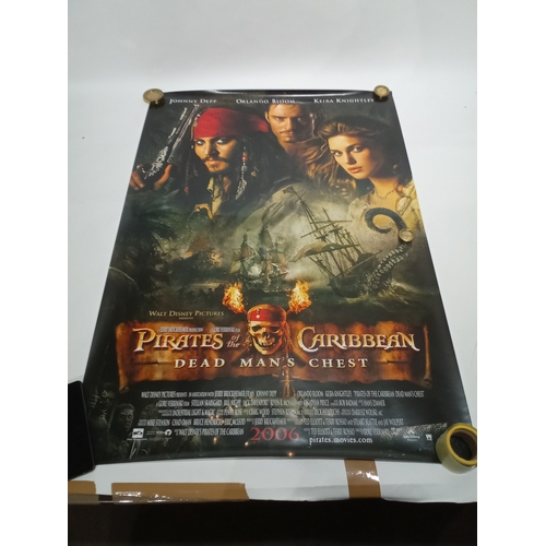 372 - Vintage cinema poster of Pirates of the Caribbean Dead man's chest starring Johnny Depp and Keira Kn... 