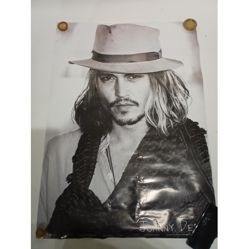 383 - Vintage poster of Johnny Depp 85cm x 61cm