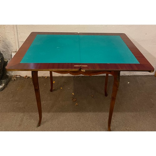 5 - Louis XV Style Marquetry Games Table. 75 x 55 x 77 cms  Opened 108cms