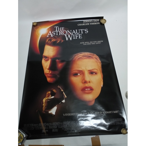 396 - Vintage cinema poster of The Astronaut's Wife starring Johnny Depp and Charlize Theron 101cm x 69cm