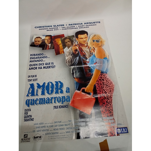 411 - Vintage cinema poster of TRUE ROMANCE .1993. Size 98cm x 688cm