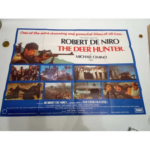 413 - Large Vintage cinema poster of THE DEER HUNTER Starring Robert De Nero. 1978. Size 101cm x 76cm