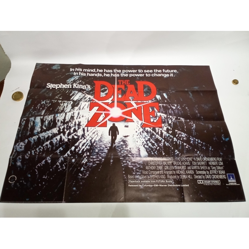 414 - Vintage cinema poster of Stephen Kings THE DEAD ZONE starring Christopher Walken size 102cm x 76cm