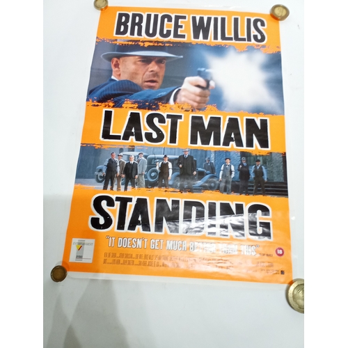 418 - Vintage video Rental poster of LAST MAN STANDING Starring Bruce Willis. 63cm x 44cm