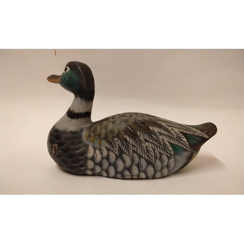 258 - Decorative wooden Duck, 27cm long x 17cm high