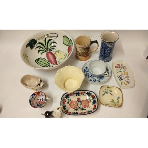 267 - A mixed Lot of various ceramics to include Poole, Quimper, Falcon Ware etc. (12)