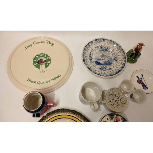 268 - Collection of collectable ceramics to include cheese plate by Mason's, Quimper etc. (11)