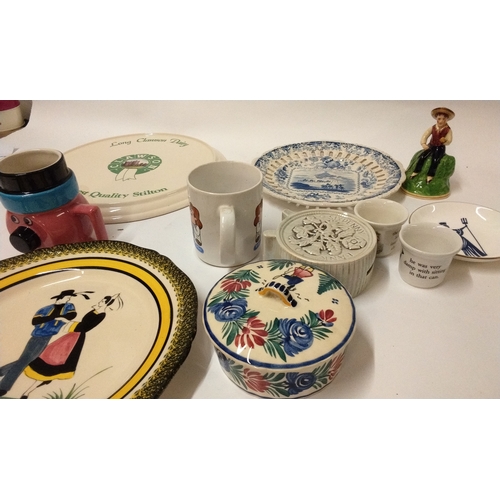 268 - Collection of collectable ceramics to include cheese plate by Mason's, Quimper etc. (11)