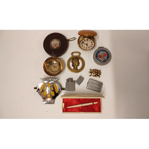 269 - Collectable to include Peper Mate propelling pencil, Zippo lighter, Tape Measures etc (10)