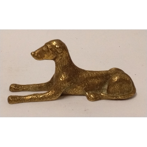 280 - Brass figure of a dog, 13cm long