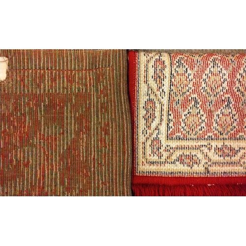 134 - 2 x small Rugs, largest 76cm x 33cm smallest 35cm x32cm