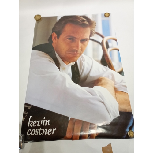 498 - Vintage poster of KEVIN COSTNER 91cm x 61cm