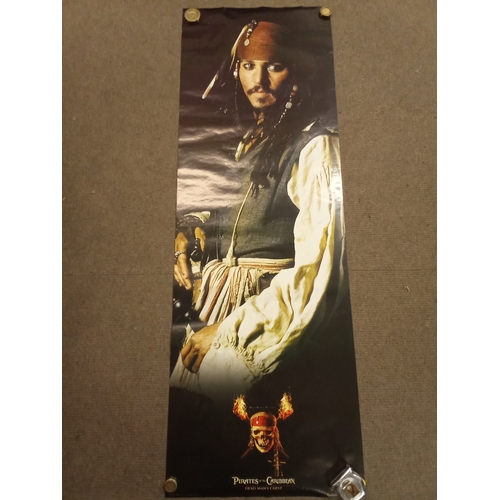 507 - Vintage poster of Johnny Depp in Pirates of the Caribbean 159cm x 54cm