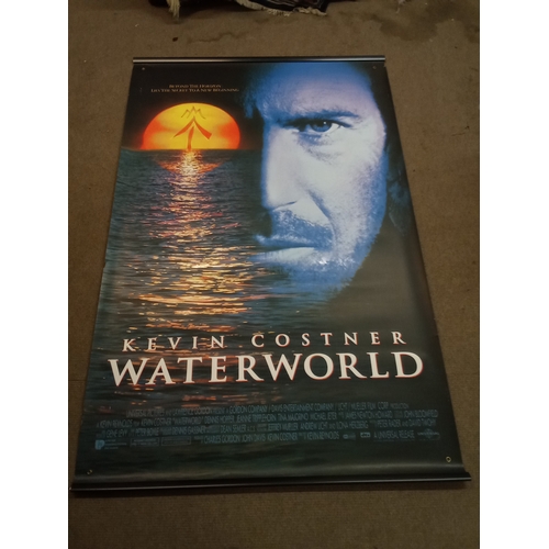 509 - Large Vintage Double sided cinema poster of WATER WORLD Starring Kevin Costner 181cm x 117cm