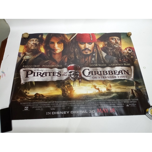 516 - Vintage cinema poster of PIRATES OF THE CARIBBEAN ON STRANGER TIDES 102CM X 77CM