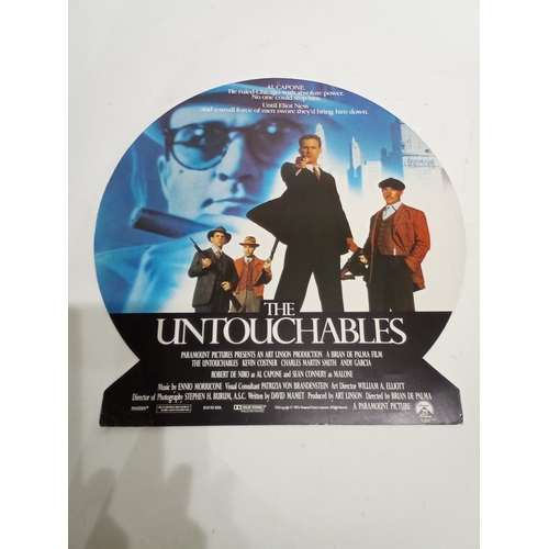 522 - VINTAGE Double sided cardboard cinema poster of THE UNTOUCHABLES 43cm x 44cm