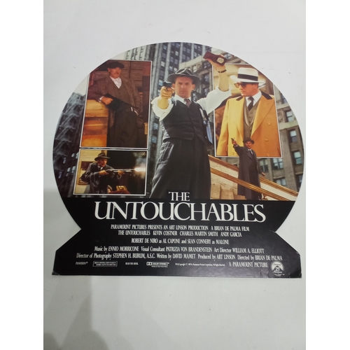 522 - VINTAGE Double sided cardboard cinema poster of THE UNTOUCHABLES 43cm x 44cm