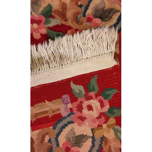 139A - Red ground Rug 140cm x 70cm