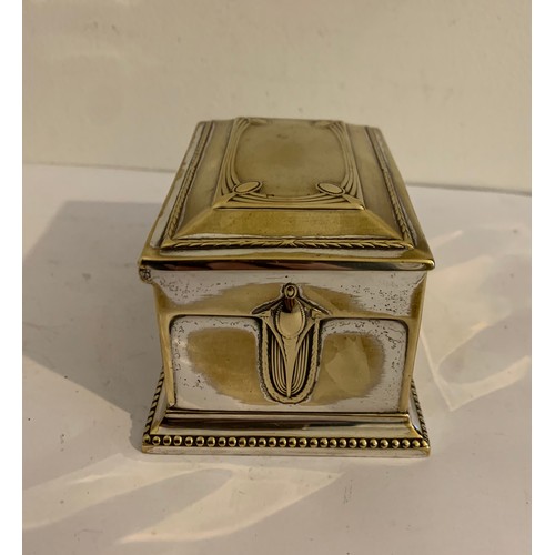 132 - Antique Silver Plated Casket By WMF Decorated In Secessionist Style Signed To Base
11 x 8 x 7 cms h