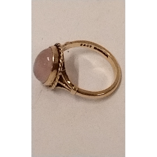 244A - 9ct Gold Ring with mounted stone marked 375