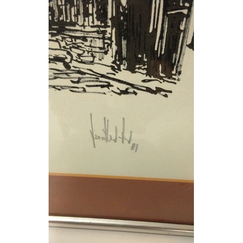 332 - Framed and Glazed Ltd edition print 193/250, 'Northern Hagen Strasse' signed and dated lower right 4... 