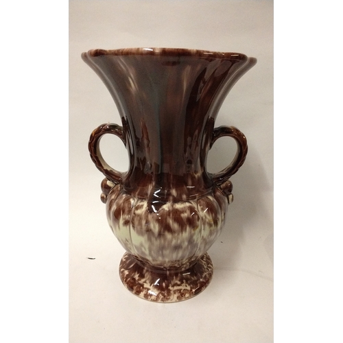 294 - German twin handled vase impressed base 537/28, height 29cm