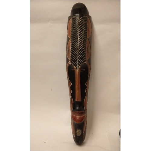 295 - Large Wood Tribal Face Mask 59cm high