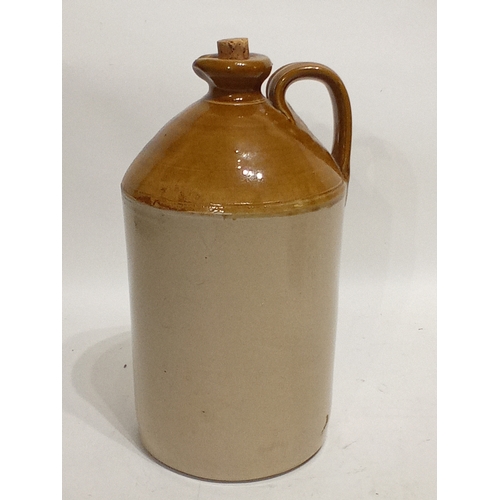 693 - Vintage salt glazed cider jar with Cork stopper  34cm high