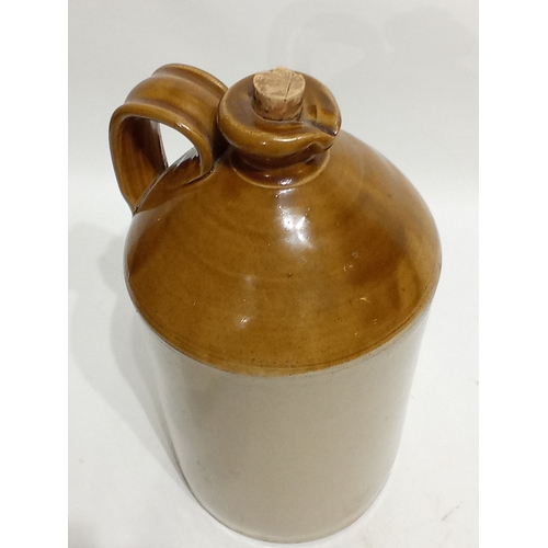 693 - Vintage salt glazed cider jar with Cork stopper  34cm high